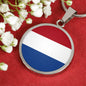 Netherlands Flag Necklace Netherlands Flag Stainless Steel or 18k Gold 18-22" - Express Your Love Gifts