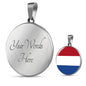 Netherlands Flag Necklace Netherlands Flag Stainless Steel or 18k Gold 18-22" - Express Your Love Gifts