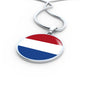 Netherlands Flag Necklace Netherlands Flag Stainless Steel or 18k Gold 18-22" - Express Your Love Gifts
