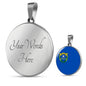 Nevada State Flag Necklace Stainless Steel or 18k Gold Circle Pendant 18-22" - Express Your Love Gifts
