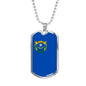 Nevada State Flag Necklace Stainless Steel or 18k Gold Dog Tag 24" Chain - Express Your Love Gifts