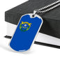 Nevada State Flag Necklace Stainless Steel or 18k Gold Dog Tag 24" Chain - Express Your Love Gifts