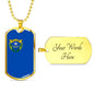 Nevada State Flag Necklace Stainless Steel or 18k Gold Dog Tag 24" Chain - Express Your Love Gifts
