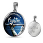 Never A Victim Circle Necklace Stainless Steel or 18k Gold 18-22"-Express Your Love Gifts