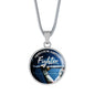 Never A Victim Circle Necklace Stainless Steel or 18k Gold 18-22"-Express Your Love Gifts