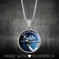 Never A Victim Circle Necklace Stainless Steel or 18k Gold 18-22"-Express Your Love Gifts