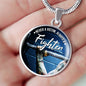 Never A Victim Circle Necklace Stainless Steel or 18k Gold 18-22"-Express Your Love Gifts