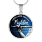 Never A Victim Circle Necklace Stainless Steel or 18k Gold 18-22"-Express Your Love Gifts