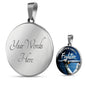 Never A Victim Circle Necklace Stainless Steel or 18k Gold 18-22"-Express Your Love Gifts