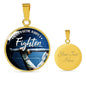 Never A Victim Circle Necklace Stainless Steel or 18k Gold 18-22"-Express Your Love Gifts