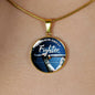 Never A Victim Circle Necklace Stainless Steel or 18k Gold 18-22"-Express Your Love Gifts