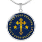 Never Stop Praying Circle Necklace Stainless Steel or 18k Gold 18-22" - Express Your Love Gifts
