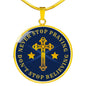 Never Stop Praying Circle Necklace Stainless Steel or 18k Gold 18-22" - Express Your Love Gifts