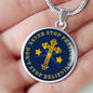 Never Stop Praying Circle Necklace Stainless Steel or 18k Gold 18-22" - Express Your Love Gifts