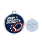 New England Fan Circle Pendant Stainless Steel or 18k Gold Finish Bracelet Bangle - Express Your Love Gifts