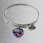 New England Fan Circle Pendant Stainless Steel or 18k Gold Finish Bracelet Bangle - Express Your Love Gifts