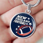New England Fan Football Gift Circle Necklace - Express Your Love Gifts