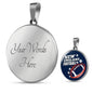 New England Fan Football Gift Circle Necklace - Express Your Love Gifts