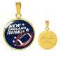 New England Fan Football Gift Circle Necklace - Express Your Love Gifts