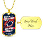 New England Home Of Winning Football Necklace Stainless Steel or 18k Gold Dog Tag 24" Chain-Express Your Love Gifts