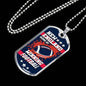 New England Home Of Winning Football Necklace Stainless Steel or 18k Gold Dog Tag 24" Chain-Express Your Love Gifts