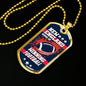New England Home Of Winning Football Necklace Stainless Steel or 18k Gold Dog Tag 24" Chain-Express Your Love Gifts