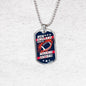 New England Home Of Winning Football Necklace Stainless Steel or 18k Gold Dog Tag 24" Chain-Express Your Love Gifts