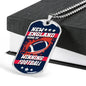 New England Home Of Winning Football Necklace Stainless Steel or 18k Gold Dog Tag 24" Chain-Express Your Love Gifts