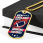New England Home Of Winning Football Necklace Stainless Steel or 18k Gold Dog Tag 24" Chain-Express Your Love Gifts