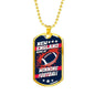 New England Home Of Winning Football Necklace Stainless Steel or 18k Gold Dog Tag 24" Chain-Express Your Love Gifts