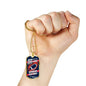 New England Home Of Winning Football Necklace Stainless Steel or 18k Gold Dog Tag 24" Chain-Express Your Love Gifts
