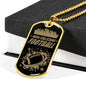 New Orleans Fan Gift Football Necklace Stainless Steel or 18k Gold Dog Tag 24" Chain-Express Your Love Gifts