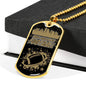 New Orleans Fan Gift Football Necklace Stainless Steel or 18k Gold Dog Tag 24" Chain-Express Your Love Gifts