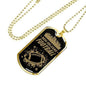 New Orleans Fan Gift Football Necklace Stainless Steel or 18k Gold Dog Tag 24" Chain-Express Your Love Gifts