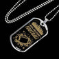 New Orleans Fan Gift Football Necklace Stainless Steel or 18k Gold Dog Tag 24" Chain-Express Your Love Gifts
