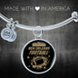 New Orleans Fan Sports Football Stainless Steel or 18k Gold Circle Bangle Bracelet-Express Your Love Gifts