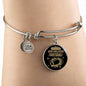 New Orleans Fan Sports Football Stainless Steel or 18k Gold Circle Bangle Bracelet-Express Your Love Gifts
