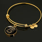 New Orleans Fan Sports Football Stainless Steel or 18k Gold Circle Bangle Bracelet-Express Your Love Gifts