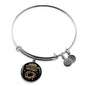 New Orleans Fan Sports Football Stainless Steel or 18k Gold Circle Bangle Bracelet-Express Your Love Gifts