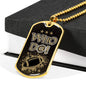 New Orleans Football Who D@!? Gift Necklace Stainless Steel or 18k Gold Dog Tag 24" Chain-Express Your Love Gifts