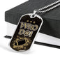 New Orleans Football Who D@!? Gift Necklace Stainless Steel or 18k Gold Dog Tag 24" Chain-Express Your Love Gifts
