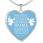 No Evil Psalm 91:1011 Bible Quote Heart Pendant Necklace Stainless Steel or 18k Gold 18-22" - Express Your Love Gifts