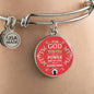No Fear Scriptureinspired Circle Bracelet Bangle - Express Your Love Gifts