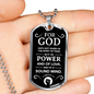 No Fear Bible Verse Gift Timothy Necklace Stainless Steel or 18k Gold Dog Tag 24" Chain-Express Your Love Gifts