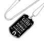 No Fear Bible Verse Gift Timothy Necklace Stainless Steel or 18k Gold Dog Tag 24" Chain-Express Your Love Gifts