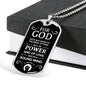 No Fear Bible Verse Gift Timothy Necklace Stainless Steel or 18k Gold Dog Tag 24" Chain-Express Your Love Gifts
