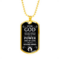 No Fear Bible Verse Gift Timothy Necklace Stainless Steel or 18k Gold Dog Tag 24" Chain-Express Your Love Gifts
