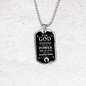 No Fear Bible Verse Gift Timothy Necklace Stainless Steel or 18k Gold Dog Tag 24" Chain-Express Your Love Gifts