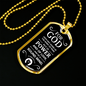 No Fear Bible Verse Gift Timothy Necklace Stainless Steel or 18k Gold Dog Tag 24" Chain-Express Your Love Gifts