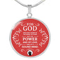 No Fear Christian Gift Circle Necklace Stainless Steel or 18k Gold 18-22" - Express Your Love Gifts